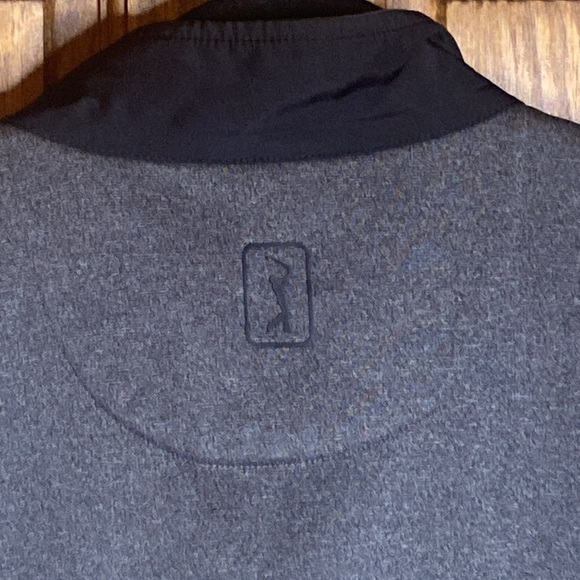 Men’s PGA Tour Insulated Quilted Jacket Golf Windbreaker Black and Gray Sz XXL - Picture 4 of 5